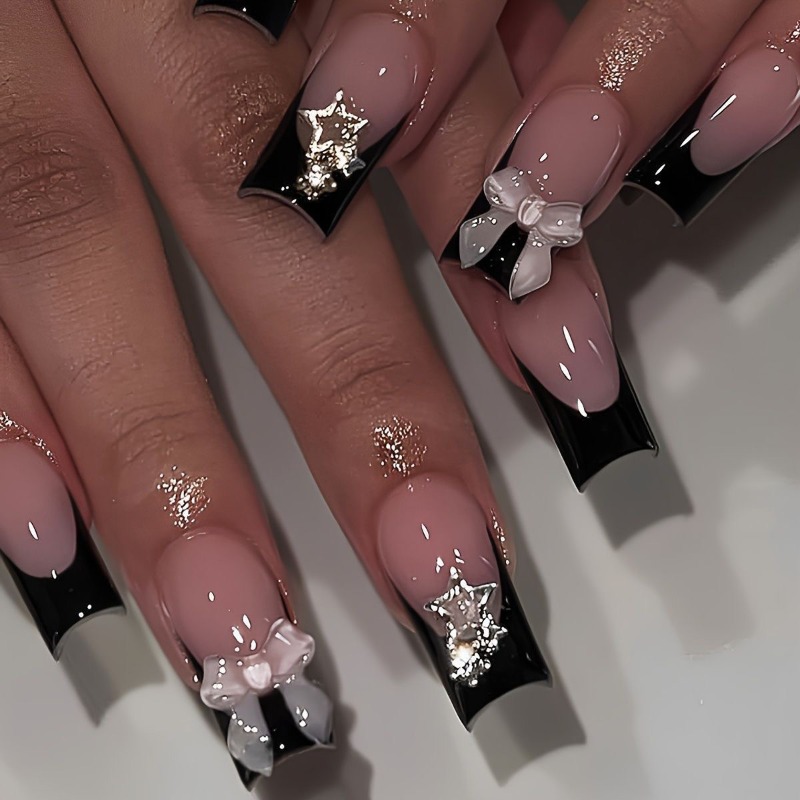 Nail Art Pink - 24 шт. летних длинных накладных ногтей,