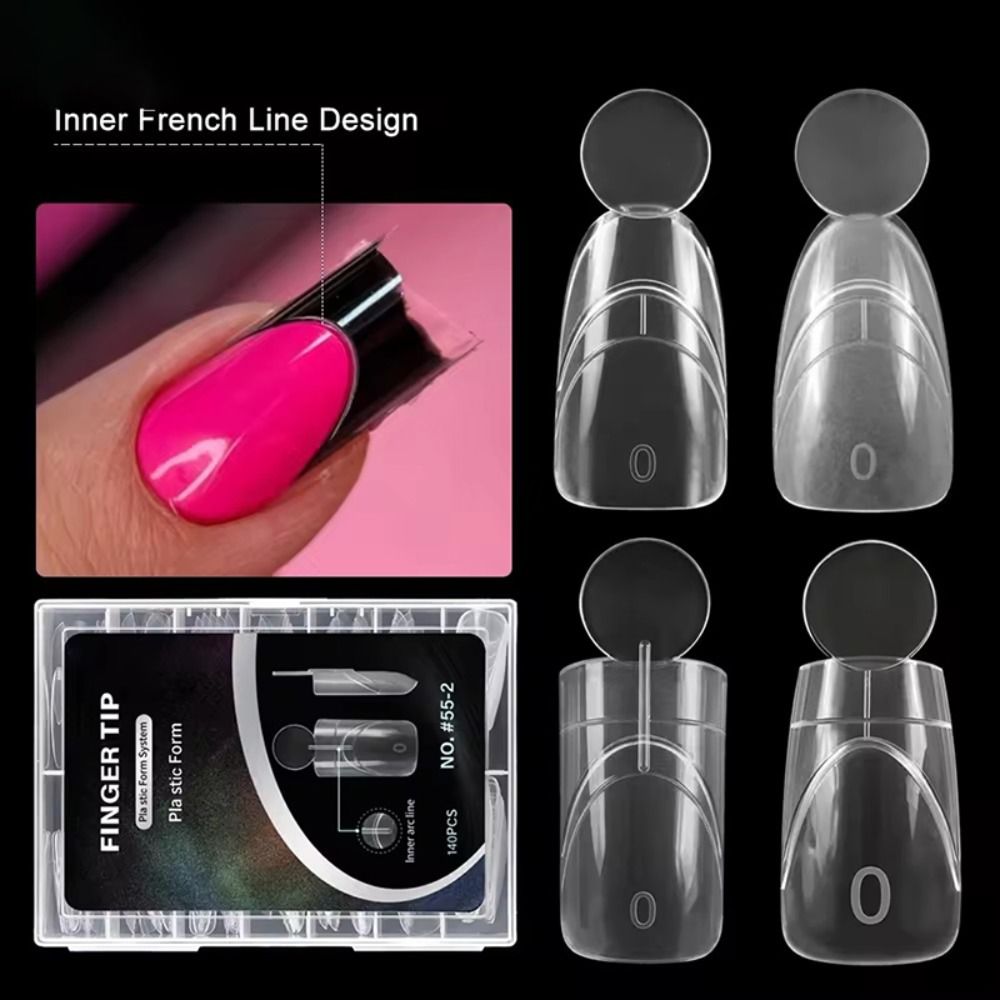 Nail Extension Form - 140 шт. матовых двойных форм для