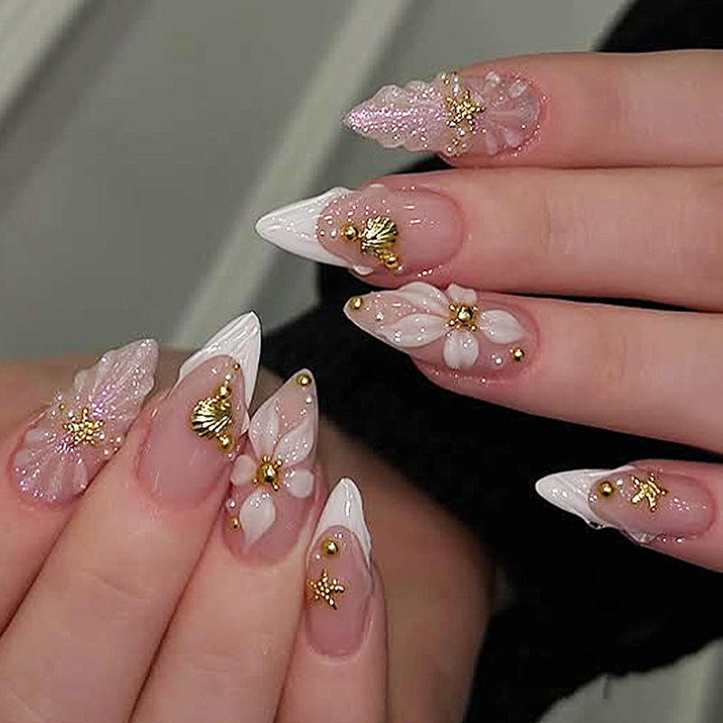 Nail Art Pink - 24 шт. готовых накладных ногтей в
