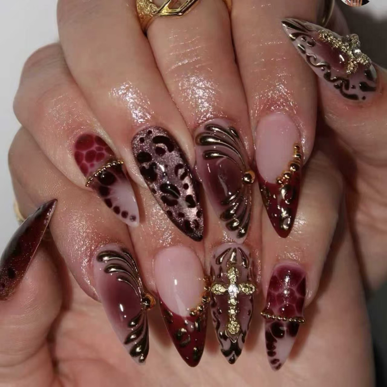 Press On Nail Set - Накладные ногти средней длины для женщин,