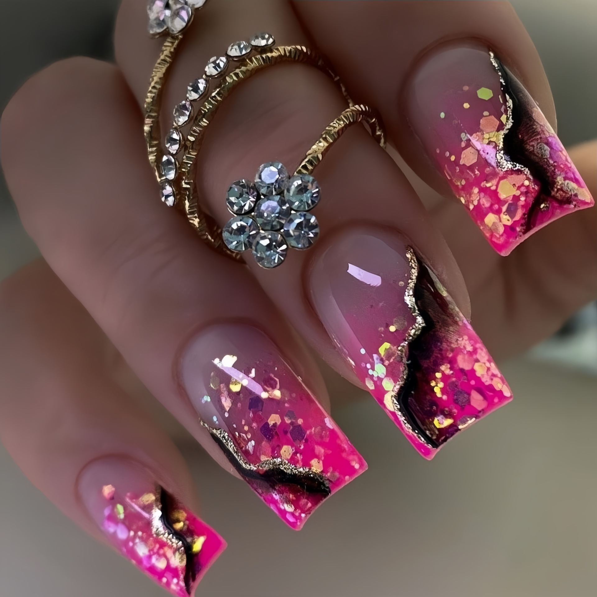 Press On Nail Set - Искусственные ногти средней длины для женщин