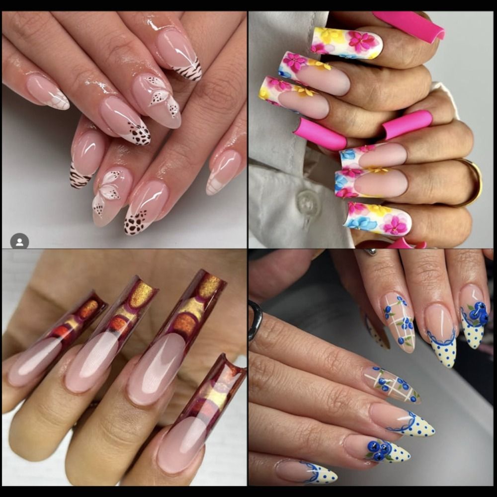Nail Extension Form - 140 шт. 14 размеров, французские двойные