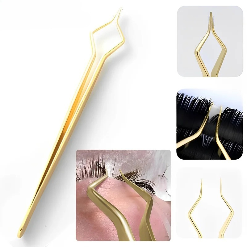 Nail Extension Form - Новые пинцеты для наращивания ресниц, нескользящие,