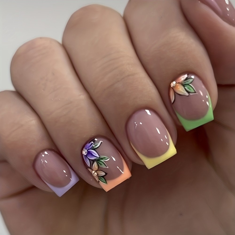 24 шт. розовых глянцевых накла – обзор и цена Press On Nail Set