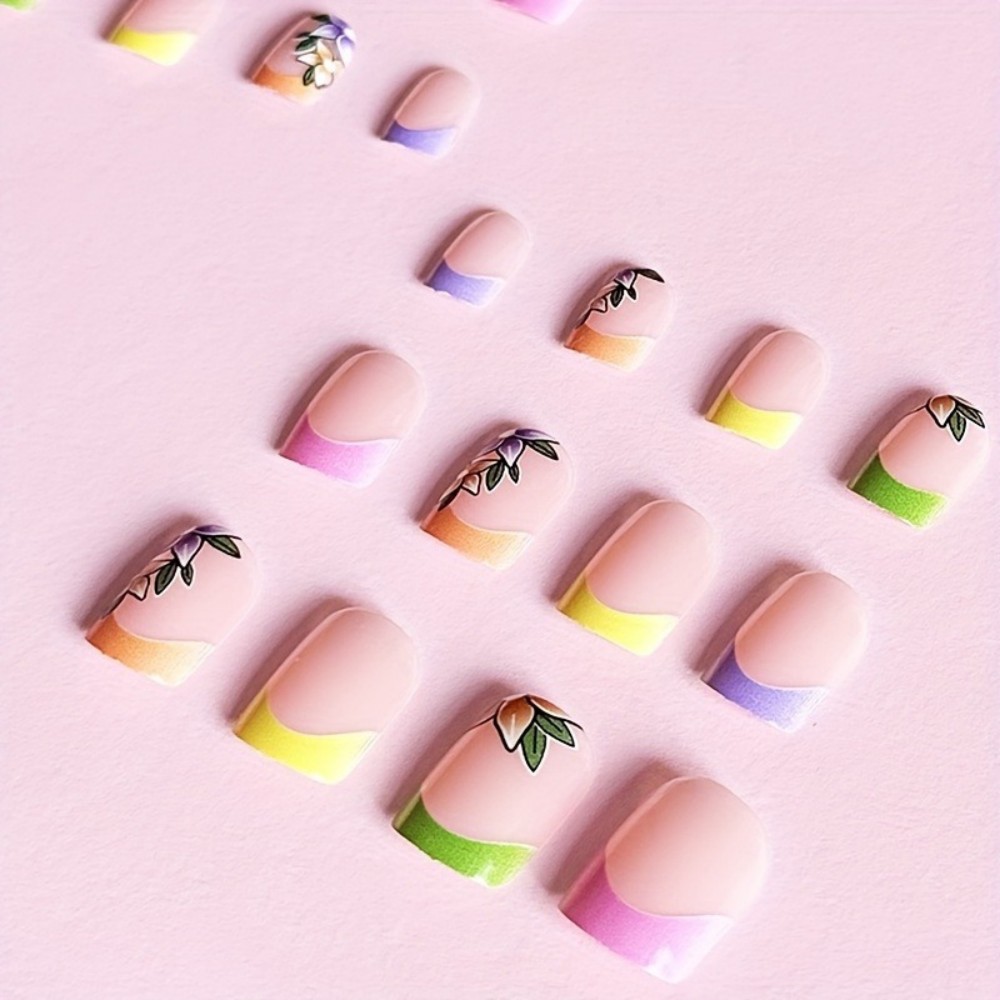 24 шт. розовых глянцевых накла – обзор и цена Press On Nail Set