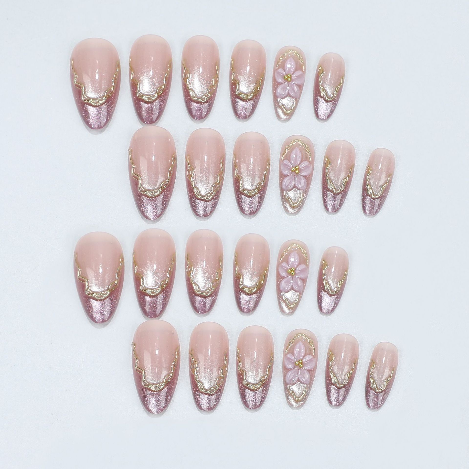 3D-цветы, искусственные ногти  – обзор и цена Press On Nail Set