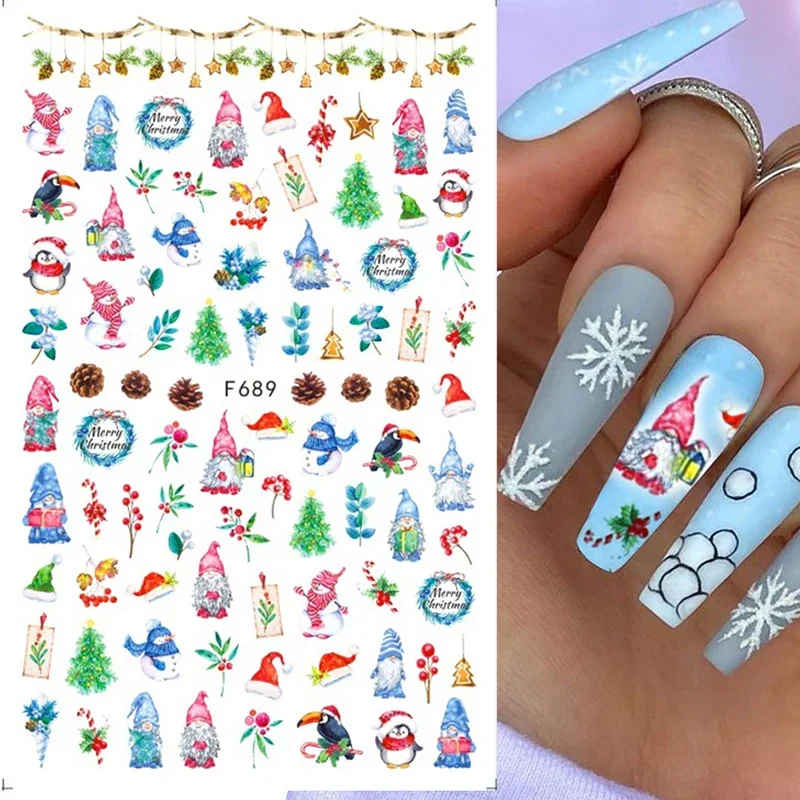 Рождественские наклейки для но – обзор и цена Nail Art Xmas Design
