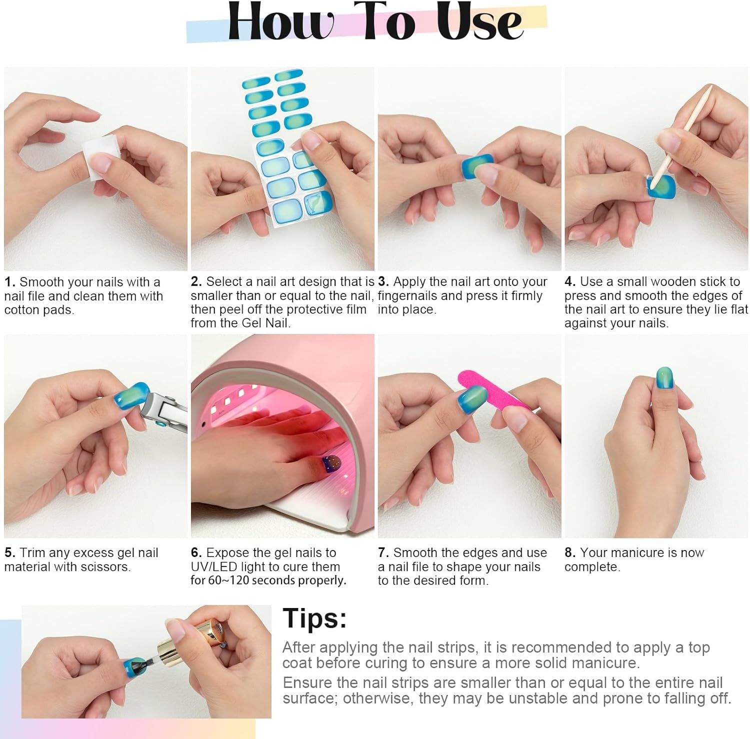 20/22Tips УФ полуотвержденные  – обзор и цена Nail Art Xmas Design