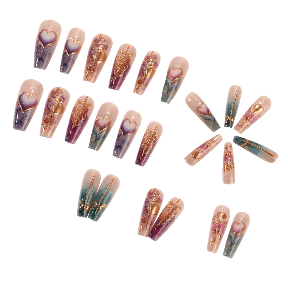 24 шт./компл. 3D накладные ног – обзор и цена Press On Nail Set