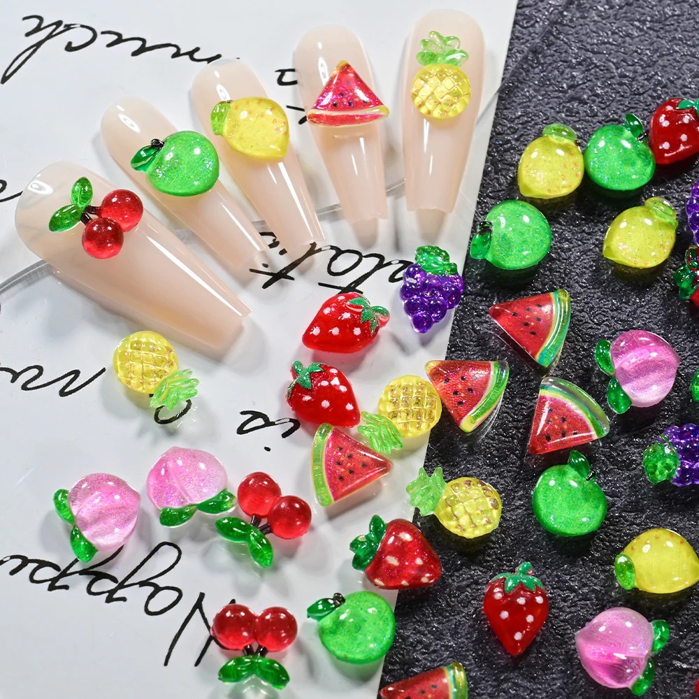 100 шт. 3D-украшений для ногте – обзор и цена Nail Art Red Cherry