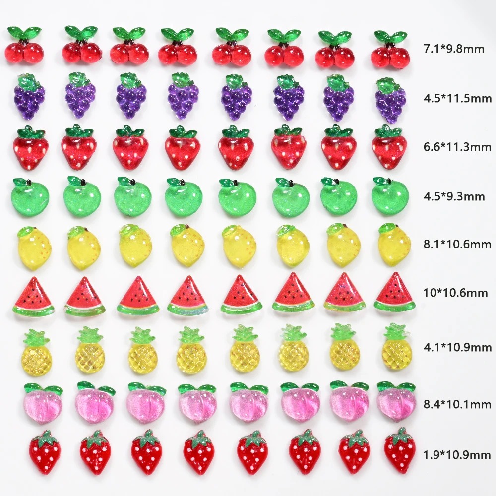 100 шт. 3D-украшений для ногте – обзор и цена Nail Art Red Cherry
