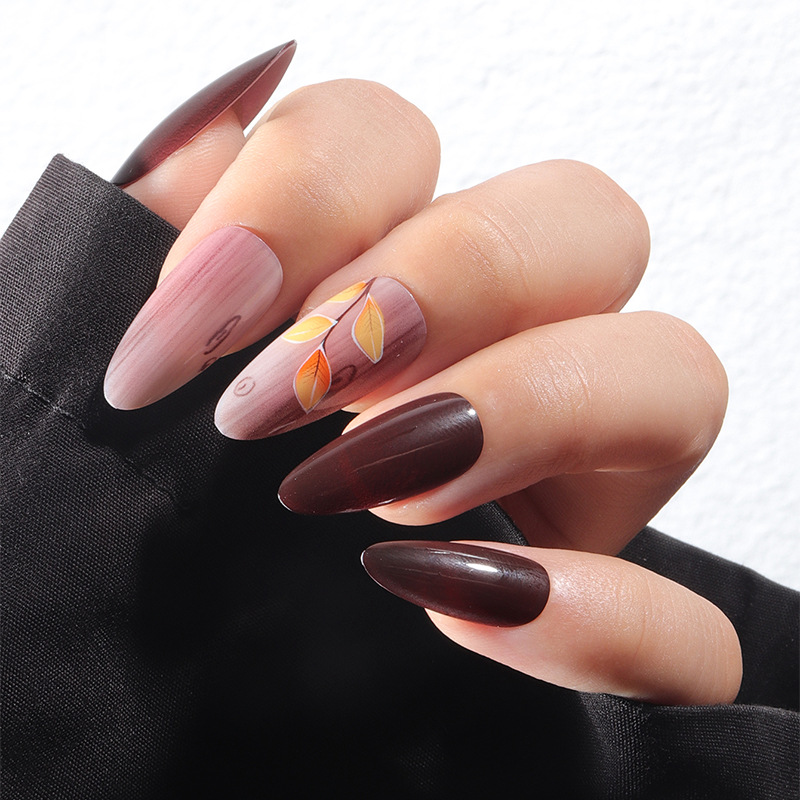 24 шт. французских накладных н – обзор и цена Nail Art Red Cherry