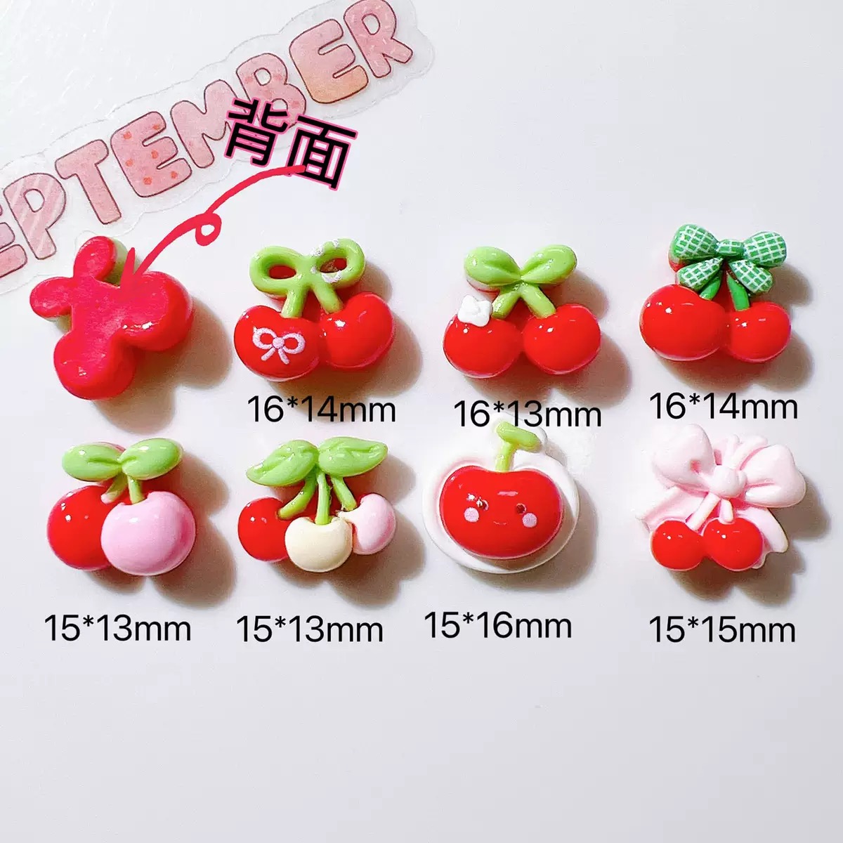 20 шт., милый мини-мультфильм  – обзор и цена Nail Art Red Cherry