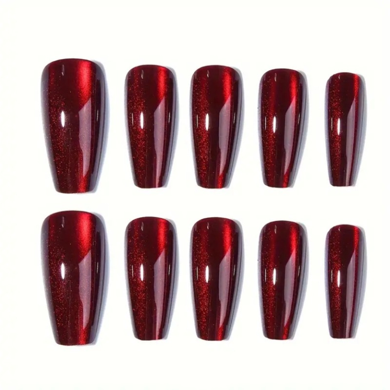 24 шт. красный кошачий глаз но – обзор и цена Nail Art Red Cherry