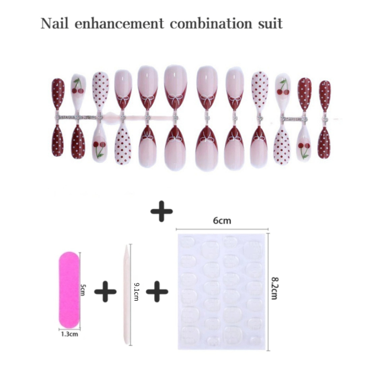 24 шт. модных красных накладны – обзор и цена Nail Art Red Cherry