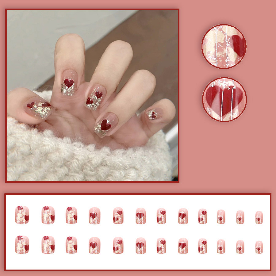 24 шт./набор, короткие квадрат – обзор и цена Press On Nail Set