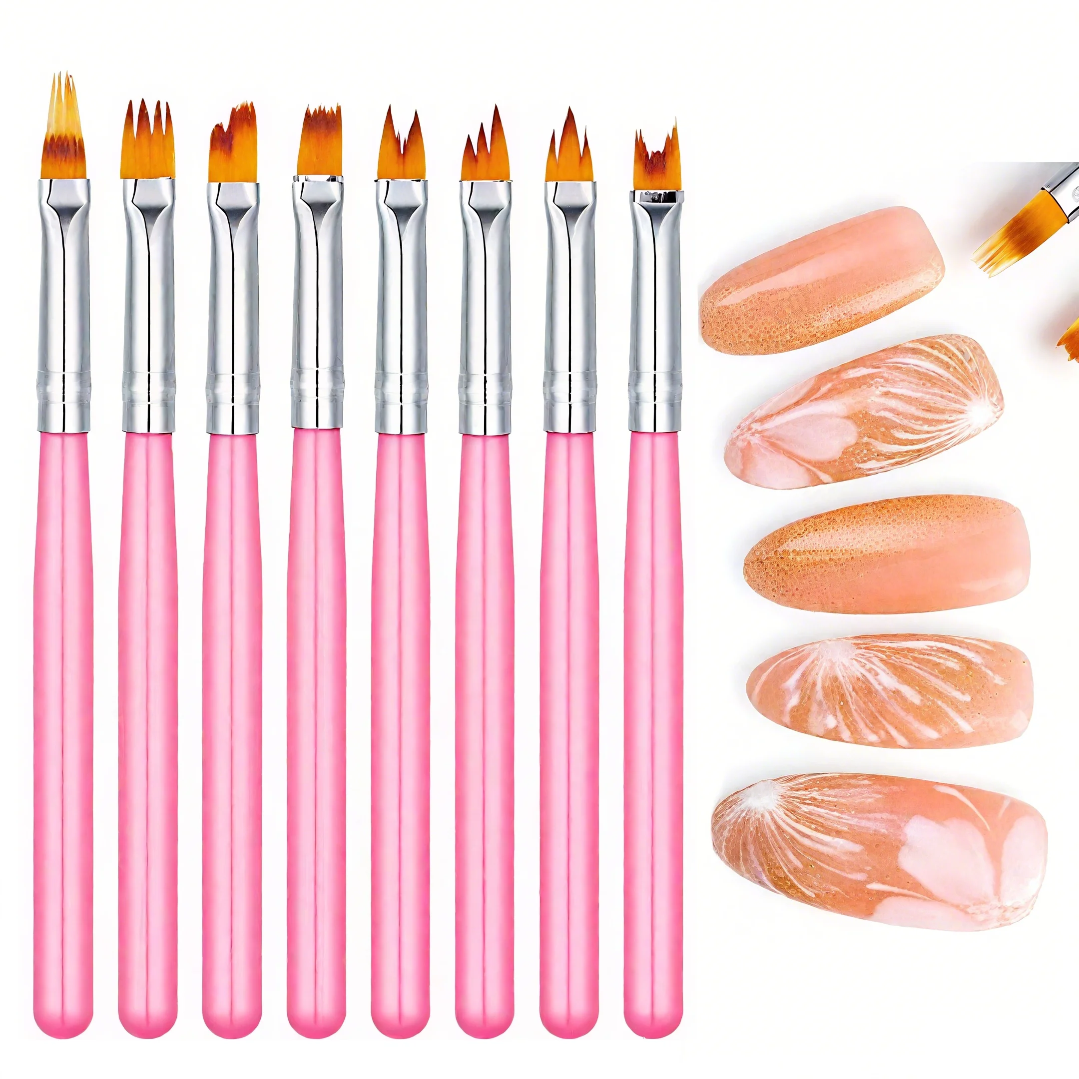 Набор из 8 кистей для нейл-арт – обзор и цена Nail Art Zig Zag
