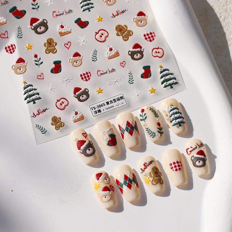 Милые рождественские наклейки  – обзор и цена Nail Art Xmas Design