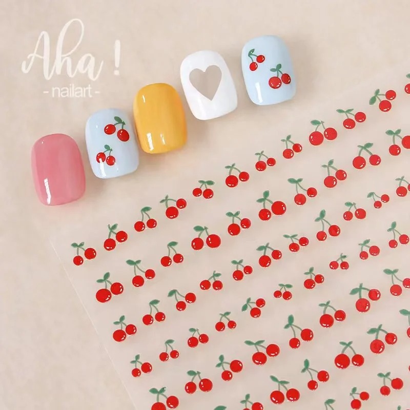 1 лист, 3D наклейки для дизайн – обзор и цена Nail Art Red Cherry