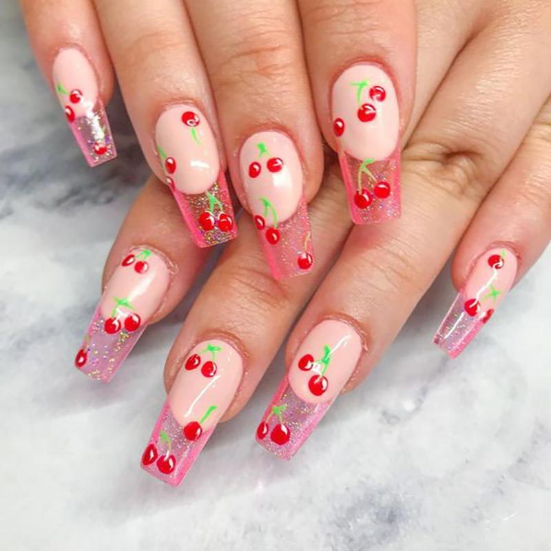 1 лист, 3D наклейки для дизайн – обзор и цена Nail Art Red Cherry