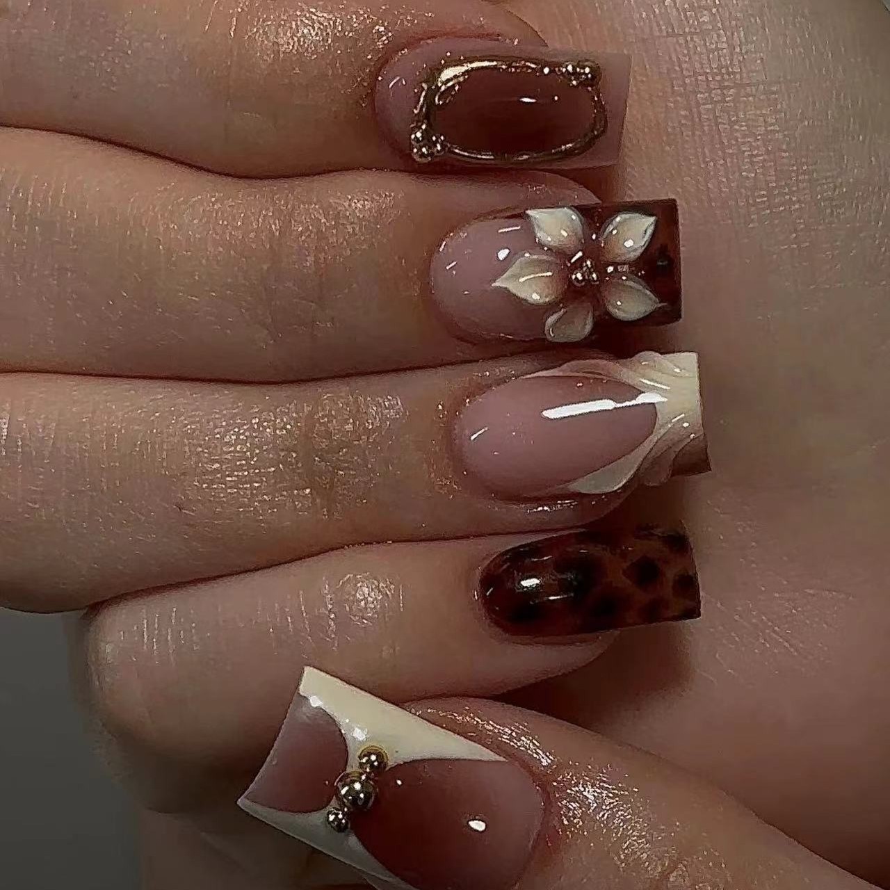 Короткие квадратные накладные  – обзор и цена Press On Nail Set