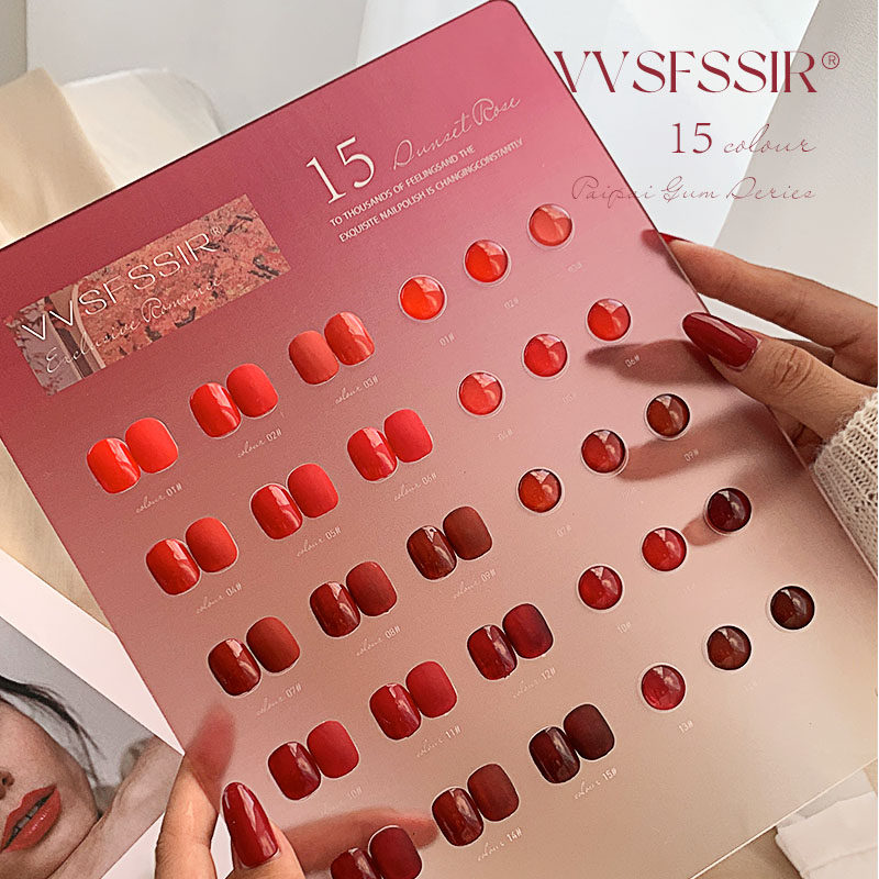 Набор гель-лаков VVSFSSIR, 15  – обзор и цена Nail Art Red Cherry