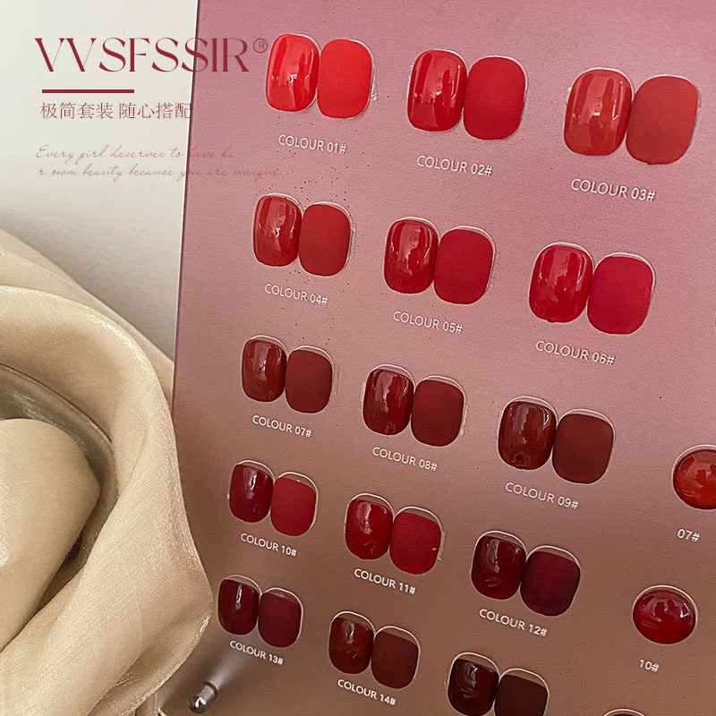 Набор гель-лаков VVSFSSIR, 15  – обзор и цена Nail Art Red Cherry