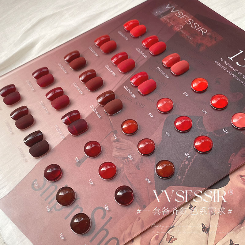 Набор гель-лаков VVSFSSIR, 15  – обзор и цена Nail Art Red Cherry