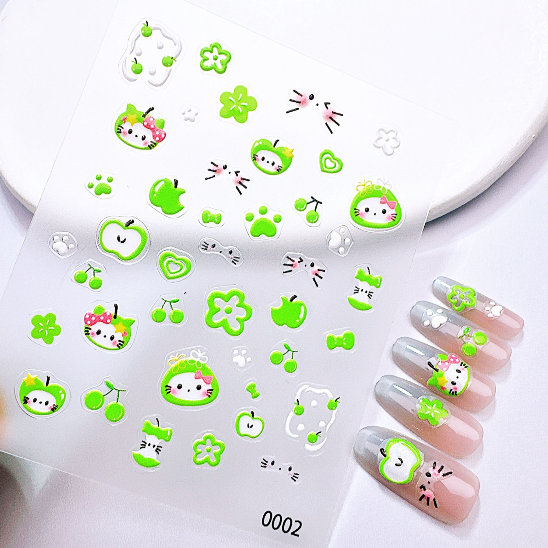 1 шт. зеленые и красные наклей – обзор и цена Nail Art Red Cherry