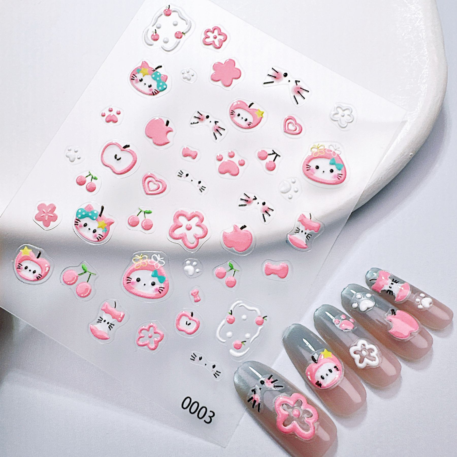 1 шт. зеленые и красные наклей – обзор и цена Nail Art Red Cherry