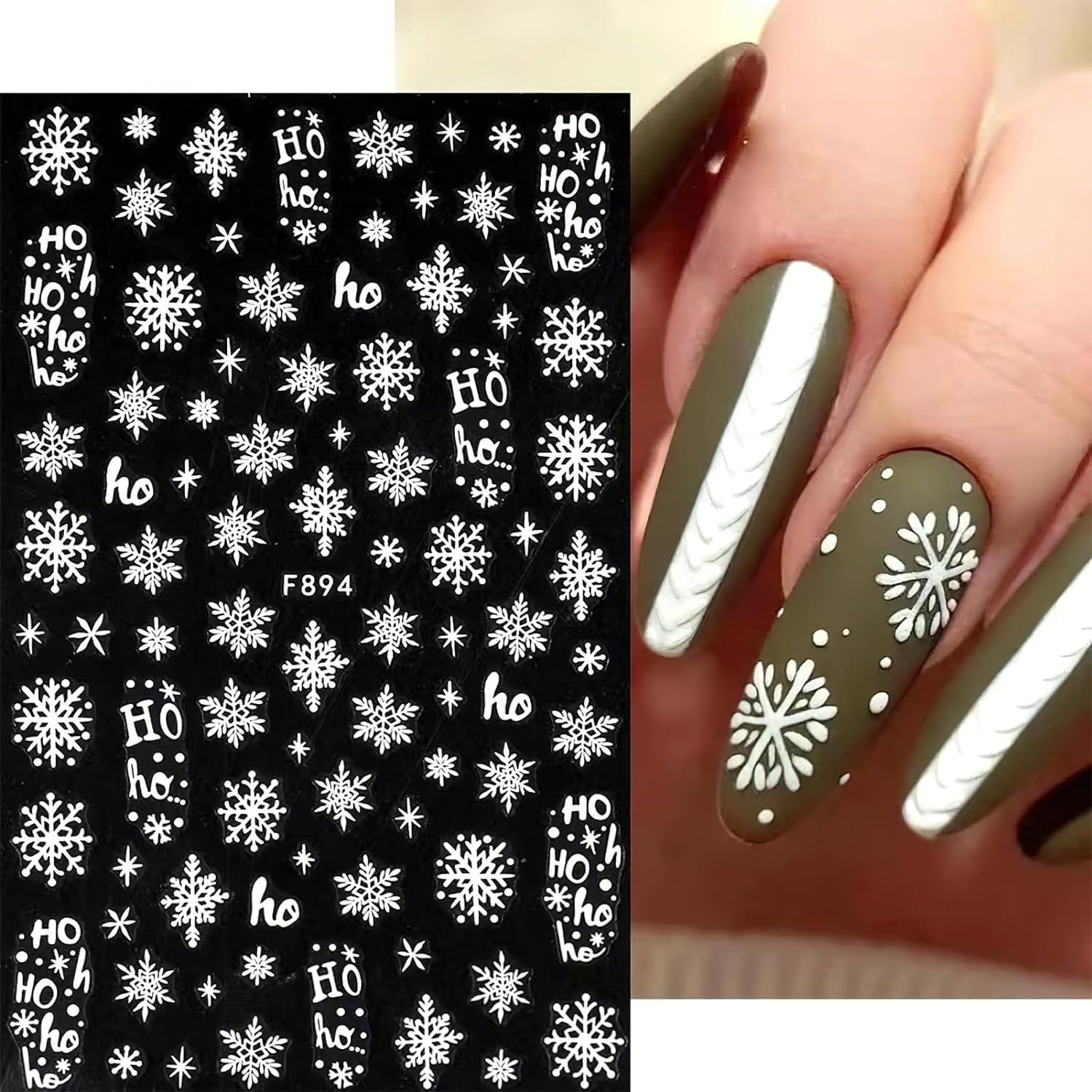 3D снежинки, наклейки для диза – обзор и цена Nail Art Xmas Design