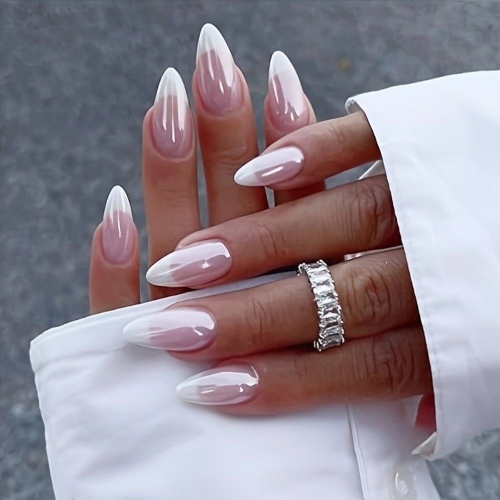 24 шт. молочно-белых накладных – обзор и цена Press On Nail Set