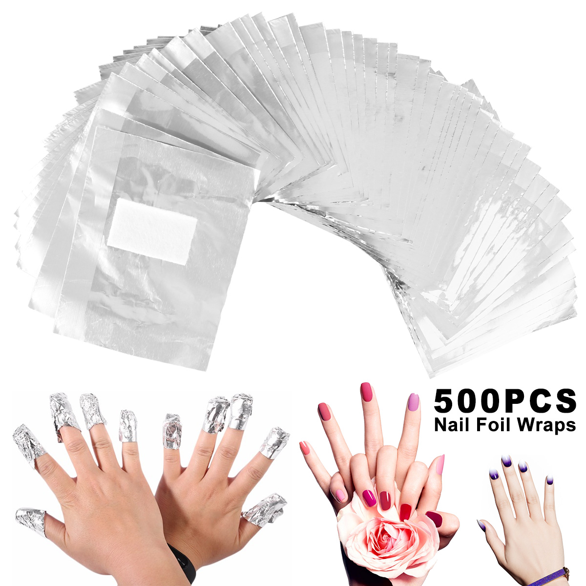 500/1000 шт., алюминиевая фоль – обзор и цена Nail Art Ideas