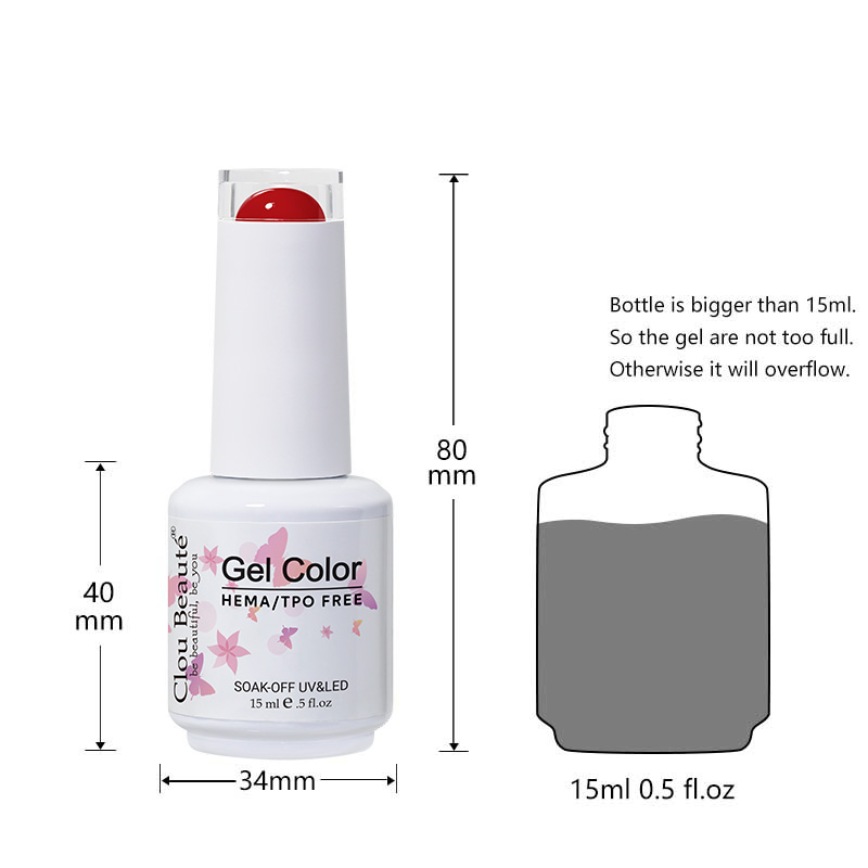 Гель-лак Clou Beaute Classic R – обзор и цена Nail Art Red Cherry